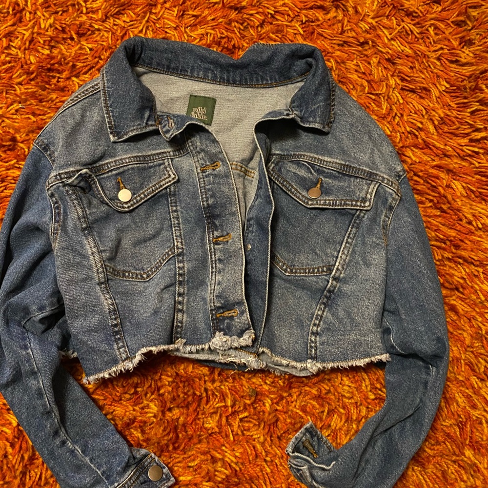 Cropped jean jacket